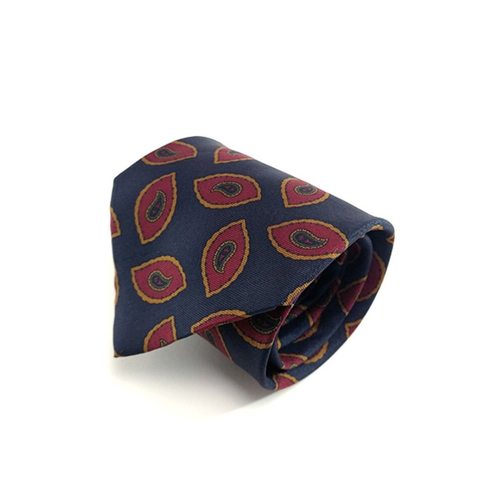 Vintage 1980s Verugia Uomo Tie Necktie Paisley Made In Italy 100% Silk VTG Rare